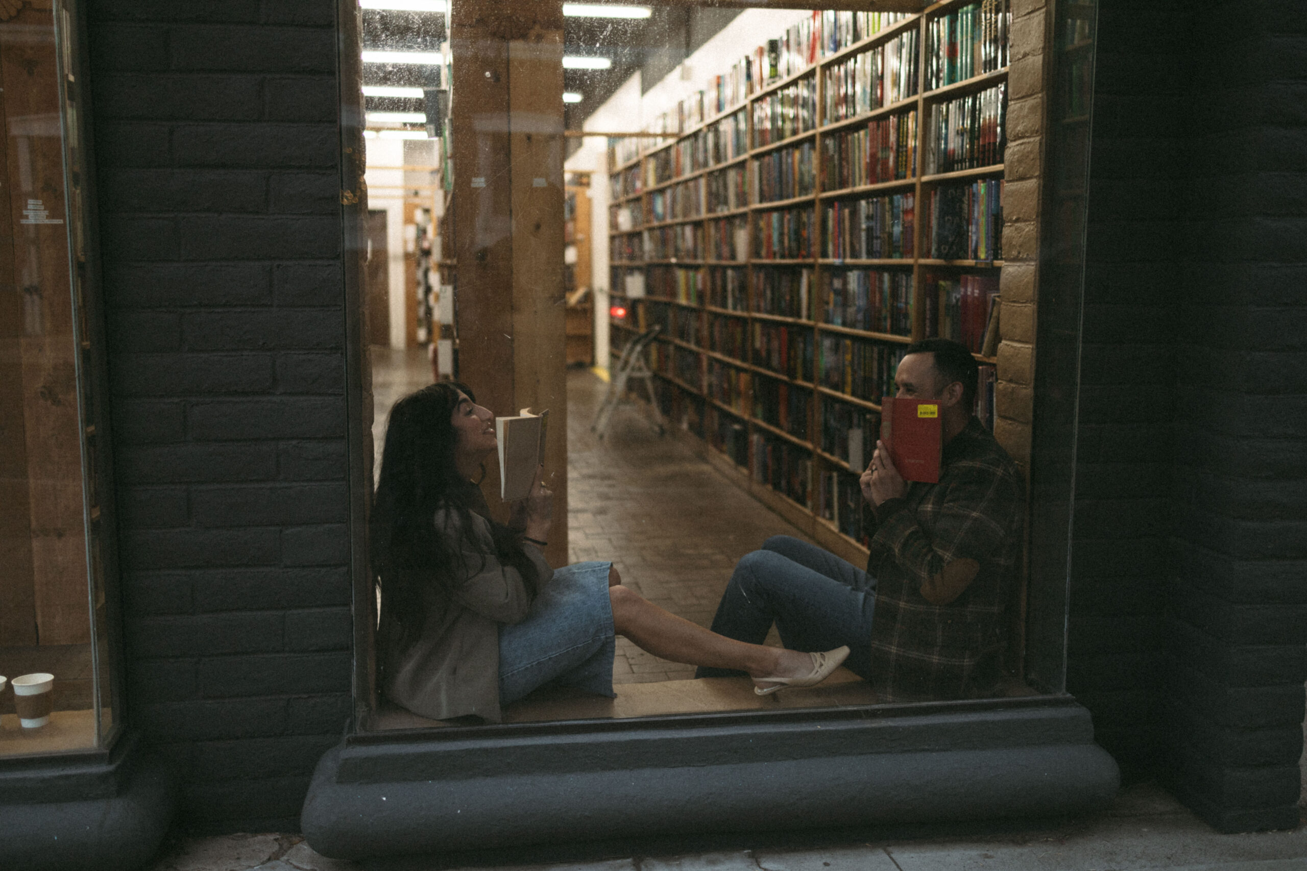 unique library Las Cruces, NM engagement photoshoot ideas