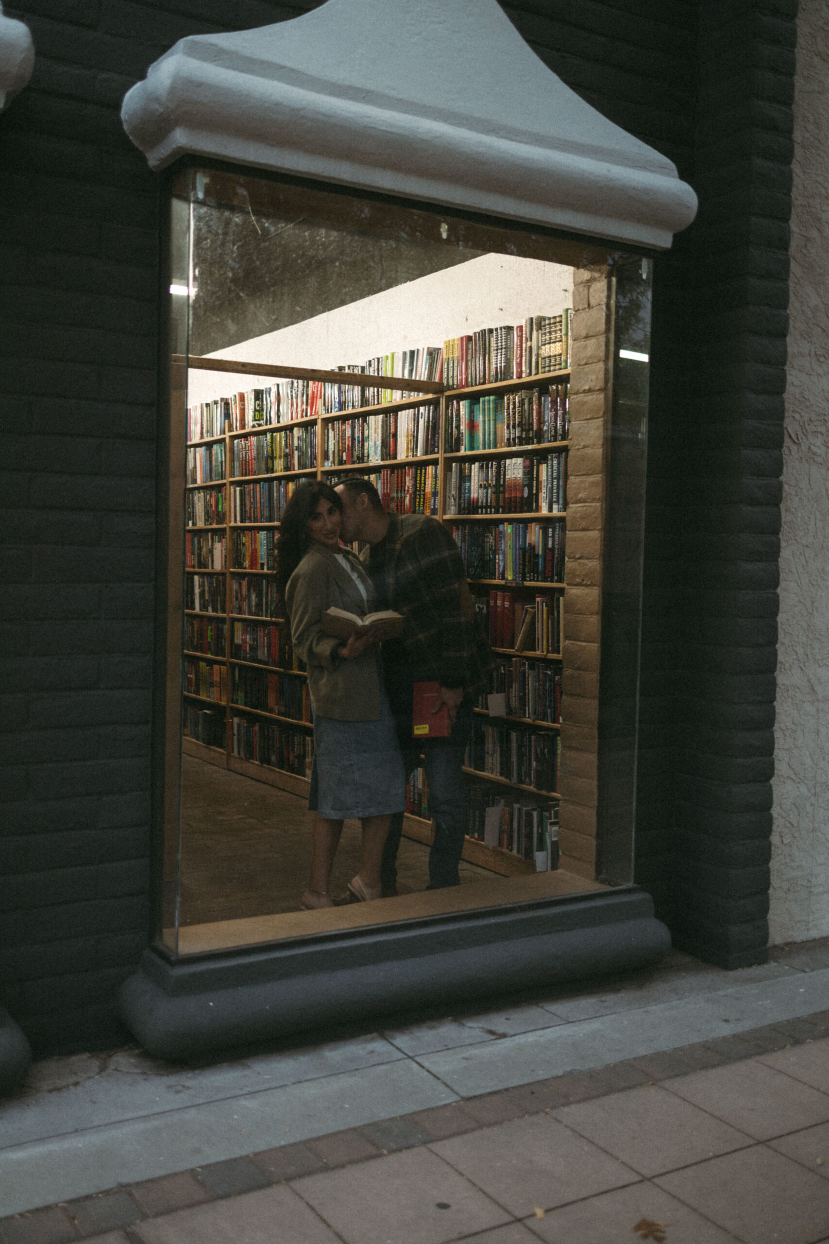 unique library Las Cruces, NM engagement photoshoot ideas