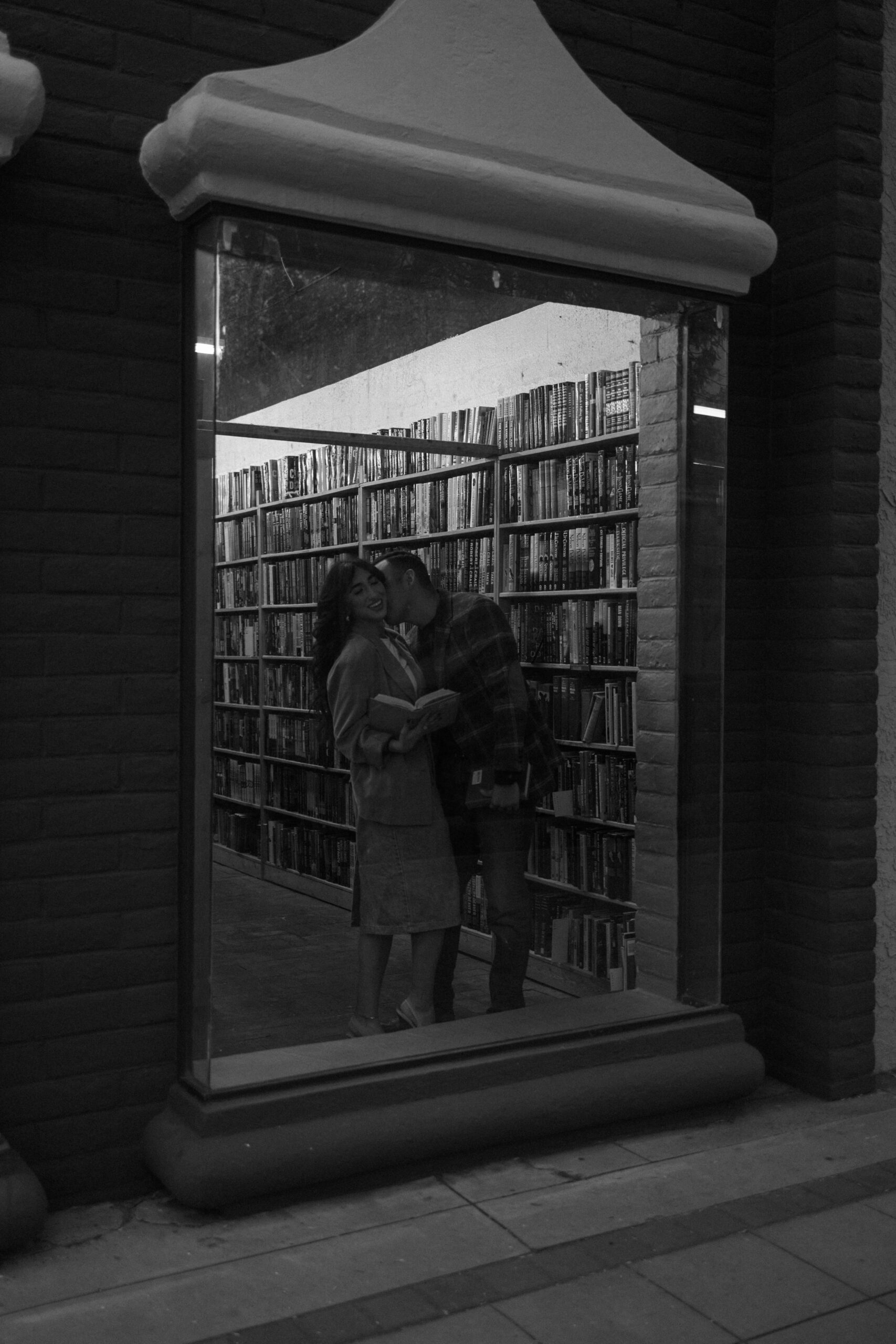 unique library Las Cruces, NM engagement photoshoot ideas