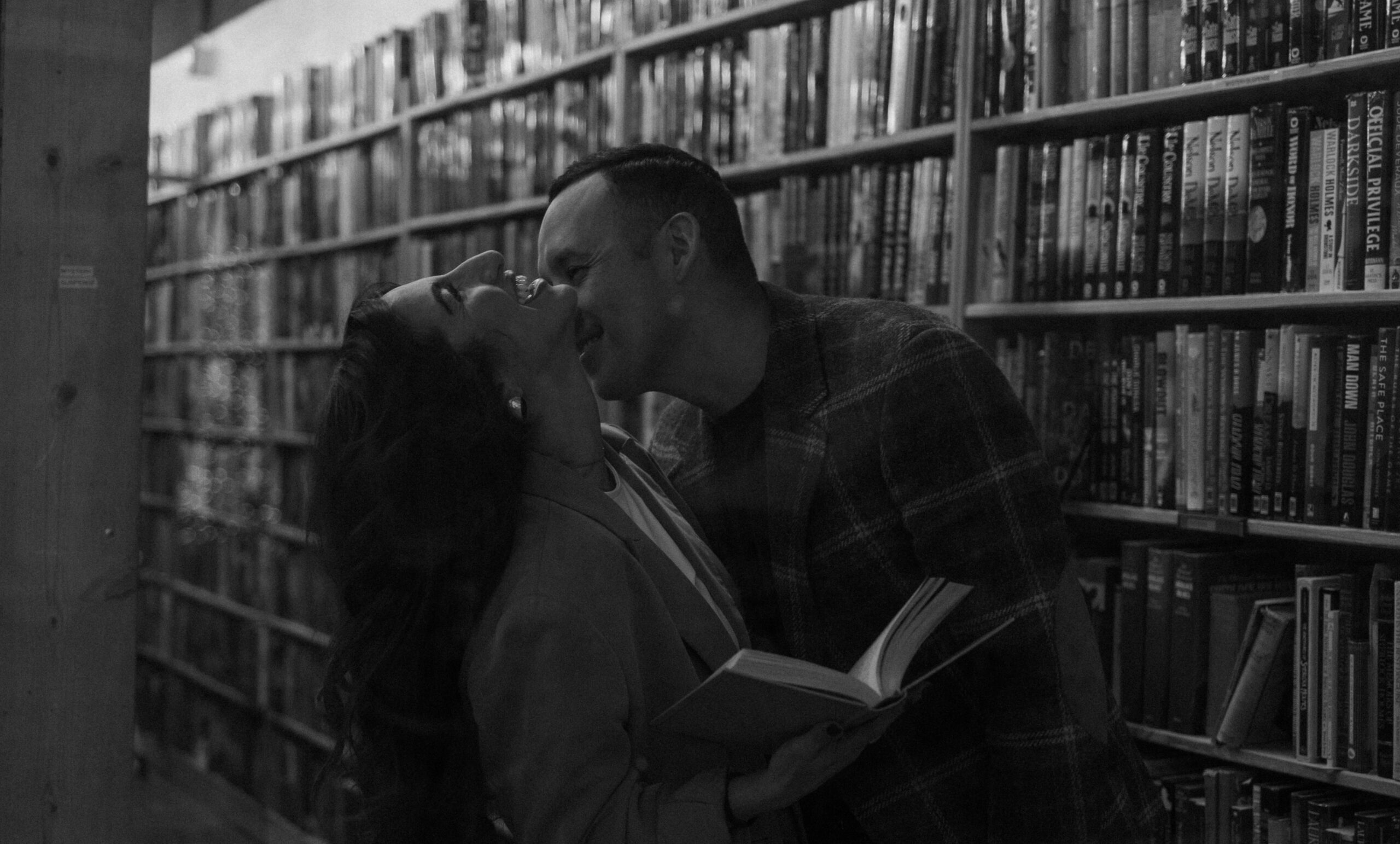 unique library Las Cruces, NM engagement photoshoot ideas