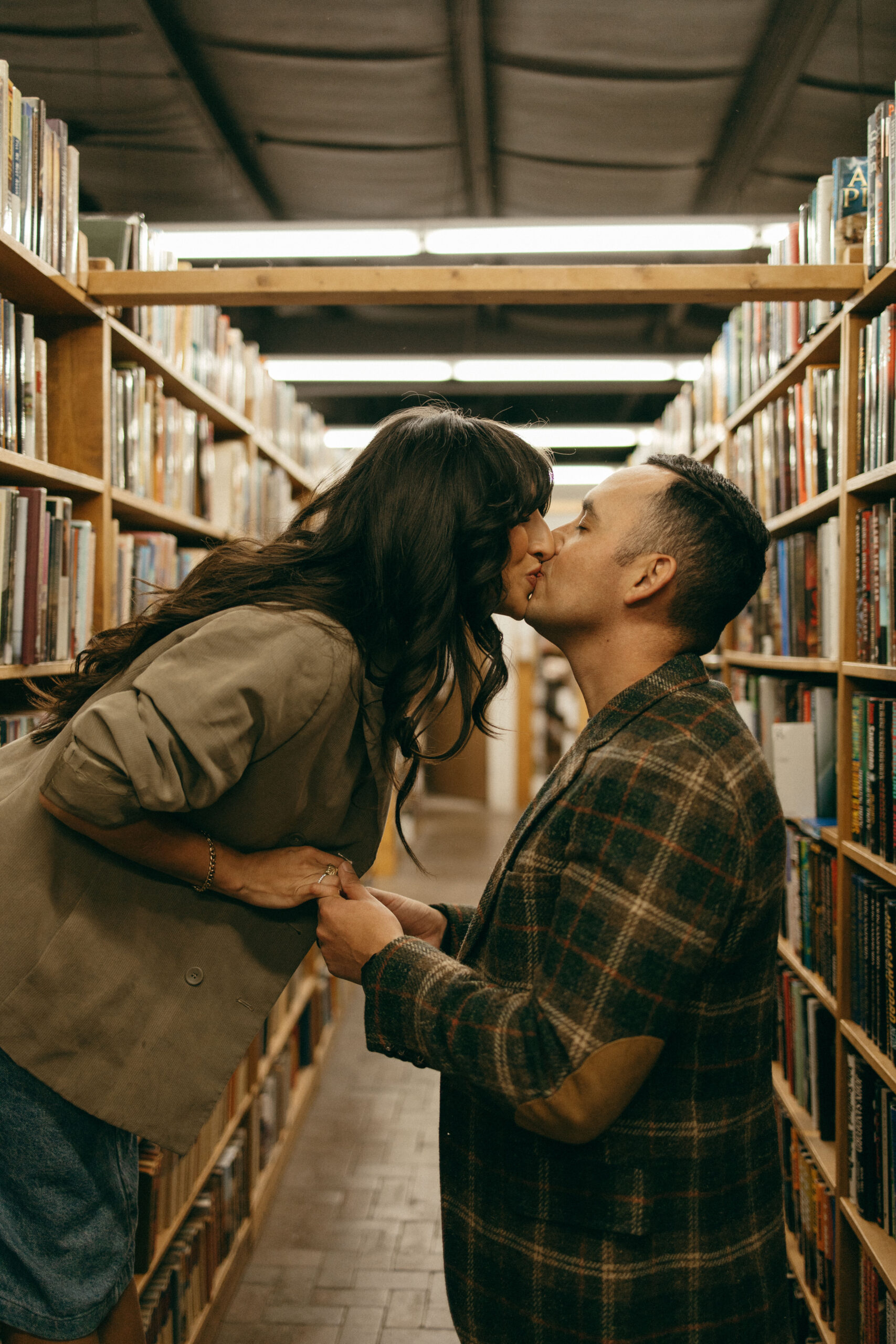 unique library Las Cruces, NM engagement photoshoot ideas