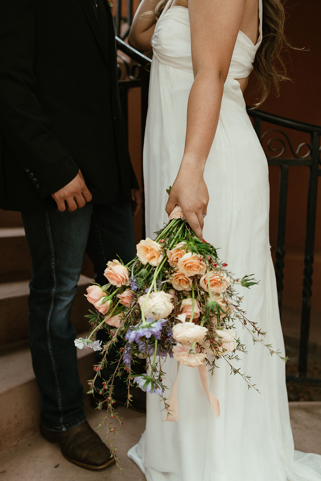 detail photo of an elegant wedding New Mexico wedding day