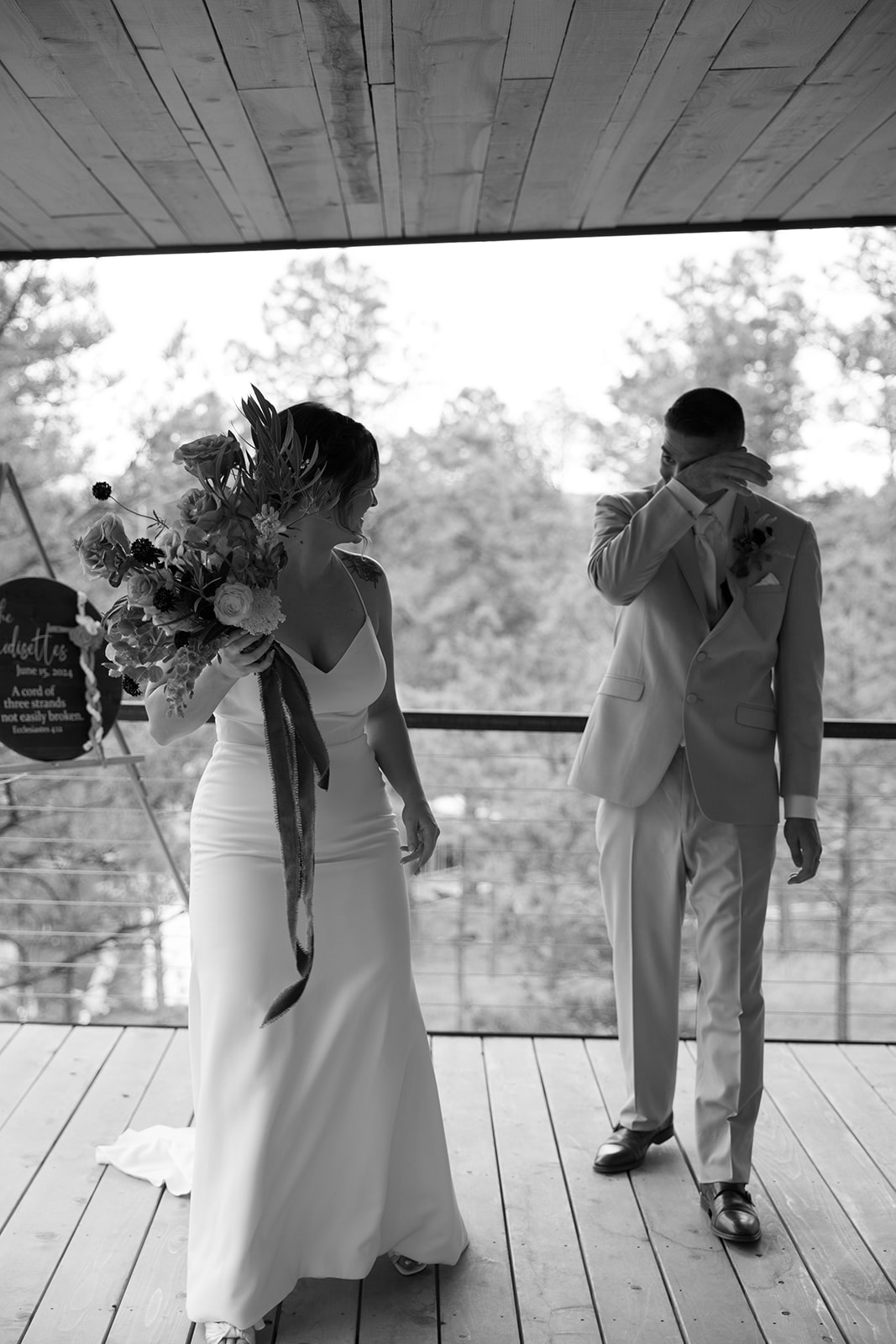 beautiful bride and groom pose on their elopement day